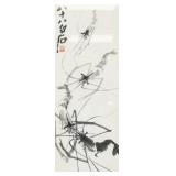 Qi Baishi 1864-1957 Chinese Ink Shrimp Framed
