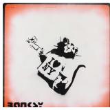 Banksy British Pop Painted Reflective Sign