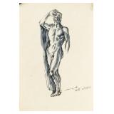 Max Weber American Cubist Mixed Media on Paper