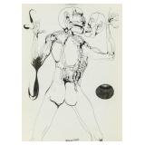 Polish Modernist Ink on Paper Signed