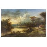 W. Cospord European Oil on Canvas Landscape