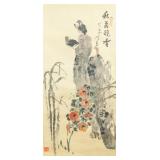 Liu Mubai 20th C. Chinese Watercolor Birds