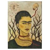 Frida Kahlo Mexican Modernist Oil on Canvas