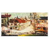 Morris Katz Polish-American Oil on Board 1978