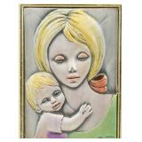 Oil on Silver Framed Portrait  "33 AN" Mark