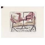 Pablo Picasso Spanish Linocut on Paper Signed E.A.