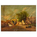 Theophile Victor Emile Lemmens French Oil Canvas