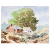 Edward Garbely 1908-1999 US Watercolor Landscape