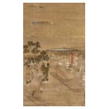 18th Century Chinese Watercolor on Paper Roll