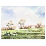 Edward Garbely 1908-1999 US Watercolor Landscape