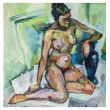 Ilya Mashkov Russian Fauvist Gouache on Paper