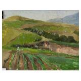 Litvak-French Modernist Oil Paper Signed Illegibly