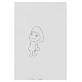 Yoshitomo Nara Japanese Pencil Sketch 2002