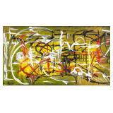 Georges Mathieu French Abstract Oil on Canvas
