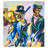 David Burliuk Ukrainian Post Impressionist Gouache