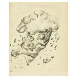 Salvador Dali Spanish Surrealist Pencil on Paper