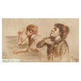 Edgar Degas French Impressionist Pastel on Paper