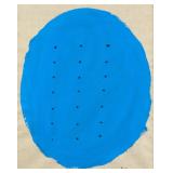 Lucio Fontana Argentine-Italian Oil on Canvas