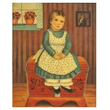 Jane Eckelberry American Folk Gouache on Board