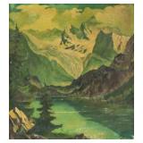 Oil on Board Landscape Artist Initialed Landscape