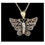 Gold Butterfly Necklace RV $300