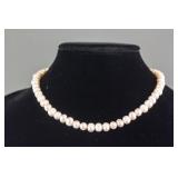 Chinese 925 Silver Pearl Necklace