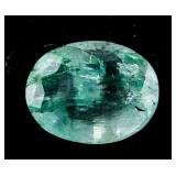 2.35ct Green Oval Cut Emerald Gem AGSL Certificate