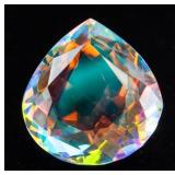 142.90ct Pear Cut Rainbow Mystic Quartz Gem GGL