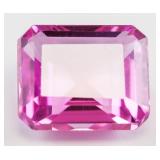 12.95ct Emerald Cut Pink Ruby Gem GGL COA