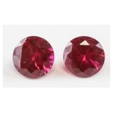 1.95ct Round Cut Pink Red Ruby Gem GGL COA