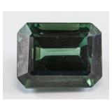 10.70ct Emerald Cut Green Sapphire GEM GGL COA
