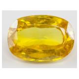 25.77ct Oval Cut Gold Yellow Sapphire Gem