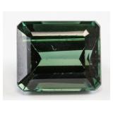 6.90ct Emerald Cut Green Sapphire Gem GGL COA