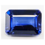 9.90ct Emerald Cut Blue Sapphire Gem GGL Certifica
