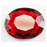 68.15ct Oval Cut Red Topaz Gem GGL COA