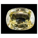 11.45Ct Cushion Cut Yellow Zircon AGSL Certificate