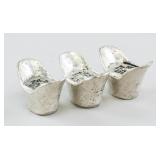 Three Chinese Silver Boat Money Dongchang Mark