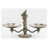 Chines Silver Color Metal Dragon Huabiao Candle St