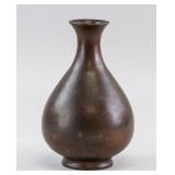 19th Century Japanese Bronze Pear Shaped Vase