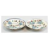 Pair Chinese Wucai Porcelain Plate Chenghua Mark
