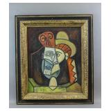 Spanish Oil on Canvas Signed Picasso 