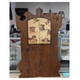 European Wood Carved Putti Angels Screen