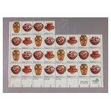 1977 Native American Pueblo Postage Stamp Sheet