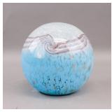 Hand Blown Art Glass Orb Solar Globe
