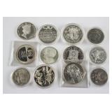Assorted Vintage Commemorative Coins 12pc