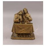 Vintage Gilt Metal Jesus & Apostle John Sculpture