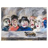 Gouache on Paper Signed James Ensor Charles Egan