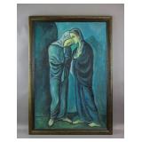Spanish Oil on Canvas Signed Picasso '1964