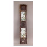Wooden Framed Famille Rose on Porcelain Plaque
