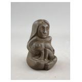 Canadian Inuit-style Stone Carved Mother & Child